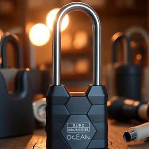 Cylinder Bicycle <b>Padlock</b> 490 Ni HB 40 65 by BURG-WCHTER 5-Pack with 40mm Lock Body Width - Product Image 3