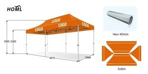 Toldo Retráctil de Aleación de Aluminio Personalizado de 3x6 m, Toldo Plegable para Actividades al Aire Libre, Uso Automotriz, Cobertizo de Estacionamiento, Toldo para Eventos - Product Image 4