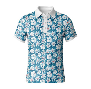 Camisas de Golf para Hombre al Por Mayor, Precio Bajo, MOQ Bajo, Tejido de Poliéster, Impresión por Sublimación, Transpirables, con Botones - Product Image 3