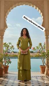 ชุดสตรีแบบอินเดีย-ปากีสถาน สไตล์ลำลอง ผ้าซาลวาร์ คามีซ สำหรับใส่ทำงาน-ขายส่ง ชุดคอร์ดพิมพ์ลาย ชุดคุर्ติแบบเรียบร้อย - Product Image 2
