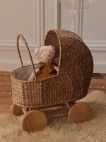 Poussette de bébé en jonc de mer vietnamien de haute qualité faite à la main panier pour enfants écologique avec chariot panier landau