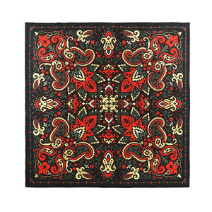 Bandana foulard personnalisé en coton recyclé 100% doux, teint à la main, motif paisley, pour cheveux, tête, foulard - Product Image 1