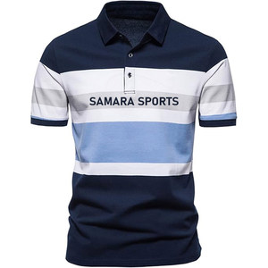 Nouveau coton couleur unie polo classique à manches courtes de qualité supérieure décontracté affaires social hommes polos - Product Image 1