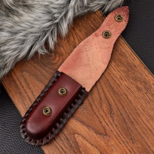 Trending Factory OEM Product 2023 Venta caliente Rich Grain Leather Snake Skins Vaina para cuchillos plegables - Product Image 5