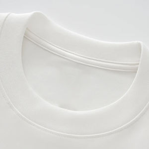 T-shirts pour hommes 100% coton coupe ample imprimé personnalisé avant vierge Style décontracté sérigraphie nouvelle lettre en tissu peigné - Product Image 4