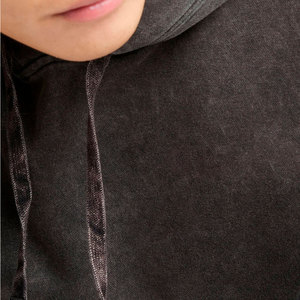 Sweat à capuche zippé personnalisé de haute qualité Double couche épaule tombante poids lourd surdimensionné sweats à capuche zippés coton polaire à capuche - Product Image 3