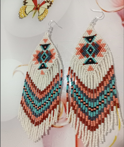 Premium Quality Multi Colours Earrings Beaded Earrings Ethnic Earrings Fringe Earring - Product Image 2