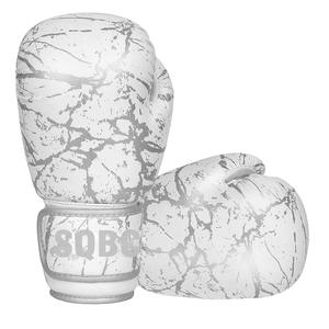 Guantes de boxeo profesionales de cuero hechos a mano blancos Guantes de lucha y Kickboxing para niños Tamaños 8oz-16oz - Product Image 1