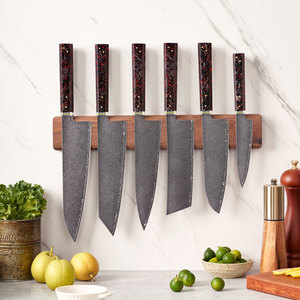 Cuchillos de Chef de estilo japonés personalizados al por mayor, recién llegados, mango de fibra de carbono, cuchillos de cocina negros, personalización disponible - Product Image 6