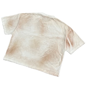 100% Cotton T-shirt with <b>Spray</b> Effect-Front Logo Drop Shoulder Boxy Fit Street <b>Style</b> Breathable Quick Dry T-shirt Distressed - Product Image 4