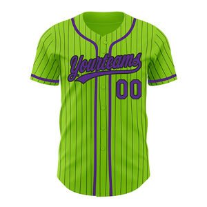 Maillot de Baseball Offre Spéciale Couleur Verte Avec Rayures Conception Vêtements De Sport Polyester Fait Chemises De Sport Avec Conception Personnalisée - Product Image 2