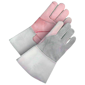 Gants de soudage TIG en cuir de chèvre brun et blanc de qualité supérieure, respirants, avec dos en Nomex pour une grande dextérité, résistants à la chaleur, pour l'extérieur - Product Image 4
