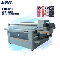 Imprimante à plat UV XBH 1610 250x130cm, machine d'impression numérique à jet d'encre pour bois, PVC, plastique, métal, verre