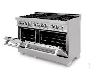 Estufa Eléctrica Profesional Independiente de 48 Pulgadas con 7 Quemadores Radiantes, Horno de Convección Eléctrico Doble de 6.0 Cu. Capacidad en Pies Cuadrados - Product Image 5