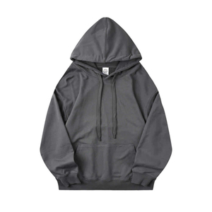 Sweat à capuche en coton éponge pur 350g pour hommes, printemps automne, imprimé personnalisé, motif solide, col à capuche et épaules tombantes. - Product Image 3