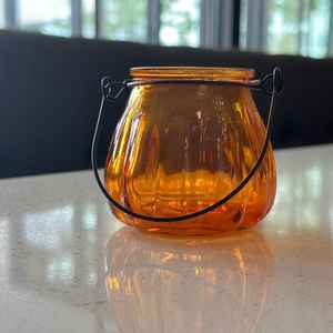 Mini porte-lampe à thé en verre suspendu décoration de maison en verre coloré fait main écologique - Product Image 4