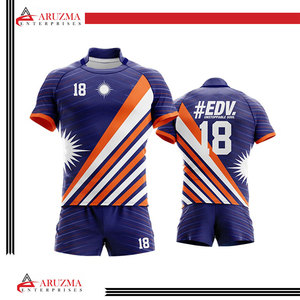 100% ポリエステルデジタルプリントラグビージャージーメンズデザイン制服昇華チームウェアセットスタイル - Product Image 5