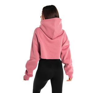 Servicio OEM, Sudadera con Capucha Personalizada para Mujer, Forrada, Corta, de Felpa, Informal, para Invierno - Último Diseño - Product Image 5