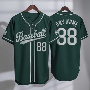 Custom Design Logo <b>Baseball</b> Uniform Jersey T-Shirt 3D Embroidery Custom Colors 100% Polyester Breathable Quick Dry Plus Size - Product Image 1