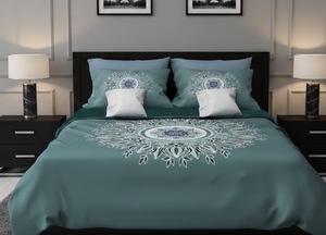 Elegant 100% Cotton Microfiber Fabric Stitching 600TC King Size Flat Bedsheet <b>Set</b> Includes Two Pillowcases Soft Touch Easy Care - Product Image 4