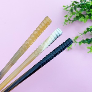 Polished Finish Buffalo Horn <b>Hair</b> <b>Pins</b> for Women's Ox Horn <b>Hair</b> Styling Stick Natural Accessory - Product Image 3