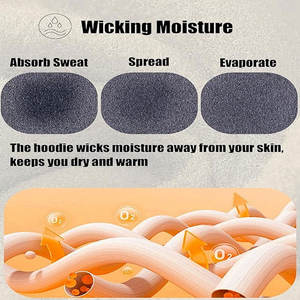 Sweat à capuche court unisexe personnalisé et lourd 500/400gsm en coton épais uni surdimensionné vierge pour hommes Polyester/coton ample à l'avant pour - Product Image 3