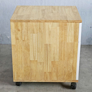 White 40x50x50cm Rubber Wood Personal <b>Locker</b> with 2 Drawers <b>Storage</b> <b>Lockers</b> Series TCN68013 - Product Image 6