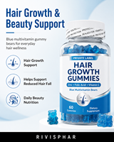 Gummies de glycinate de magnésium à formule personnalisée OEM/ODM, complément alimentaire sous marque privée pour une immunité améliorée, dose de 500 mg