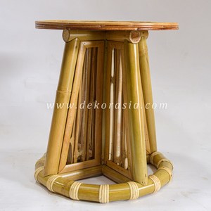 Mesa auxiliar de bambú redonda moderna de lujo, organizador de gabinete multifunción de diseño personalizado de alta calidad para sala de estar - Product Image 4