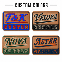 Écussons 3D personnalisés en similicuir PVC, style universitaire, pour vestes, casquettes de baseball, sacs, et marquage streetwear