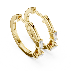 Pendientes de diamantes Baguette de lujo para mujer, piedras certificadas cultivadas en laboratorio, joyería personalizada al por mayor de lujo y pedidos de regalos - Product Image 1