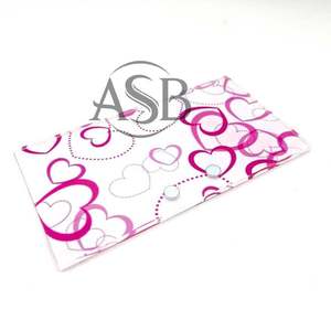 Tuile à cils personnalisable en acrylique avec aimants, motif cœur rose et blanc, spéciale Saint-Valentin, impression personnalisée, logo personnalisé - Product Image 3