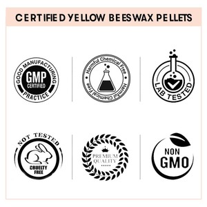 VedaOils Granulés de cire d'abeille jaune pour la fabrication de bougies | Granulés de cire d'abeille jaune pour la fabrication de savon à prix de gros | VedaOils - Product Image 5