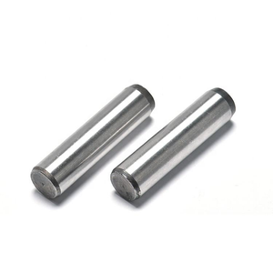 Goupille cylindrique pleine en acier au carbone et acier inoxydable zingué DIN 6325 ASME GB, à rainure droite, filetée et moletée, pour le positionnement - Product Image 1