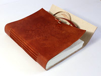 Vente en gros de carnet en cuir A5 avec logo personnalisé pour cadeau Journal en cuir souple avec reliure à anneaux et couverture rigide carnet de notes en papier