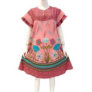 Vestidos tipo capa con estampado floral, casuales, tradicionales indonesios, de Chrysanta, 100% algodón. - Product Image 4