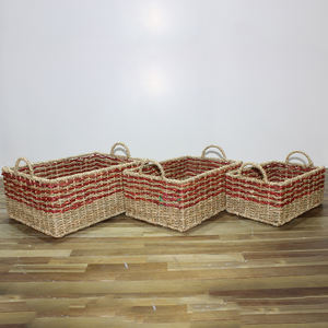 Artex Dong Thap Cestas de almacenamiento de algas marinas hechas a mano Contenedores de mimbre Cajas de regalo para uso doméstico y en la cocina - Product Image 1