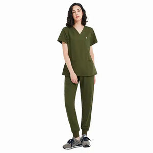Traje médico unisex Uniforme de hospital Doctor Enfermera Conjunto de ropa de trabajo con bolsillos - Product Image 1