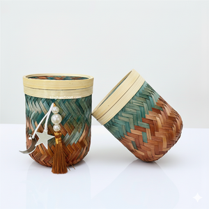 Cesta de Almacenamiento Hecha a Mano de Edición Limitada para Ramadán y Eid |   Empaquetado Artesanal Circular Moderno y Ecológico Personalizado para Recuerdos Festivos - Product Image 1