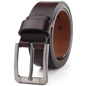 Cinturón de Cuero Genuino para Hombre de Buena Calidad de Fábrica, Cinturón Personalizado para Hombre con Logotipo Personalizado - Product Image 3