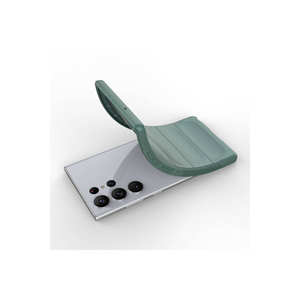 Coque souple en TPU TYGO pour Samsung Galaxy S23 Ultra, motif ethnique éthéré, vert foncé translucide, dos creux en silicone - Product Image 4