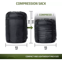 Sac de couchage rectangulaire pliable 3 saisons en polyester personnalisable de haute qualité, super long, pour le camping, vente en gros depuis le Bangladesh