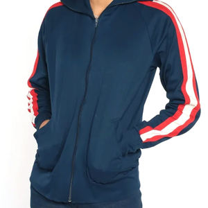 Chaquetas cortavientos ligeras con capucha para mujer, cremallera impermeable con mangas raglán, jersey de tela estampado totalmente personalizable - Product Image 6