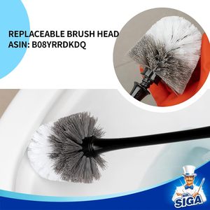 MR.SIGA ที่ดูดส้วมและแปรงพร้อมที่วางสำหรับทำความสะอาดห้องน้ำ สีดำ - Product Image 4