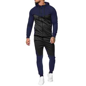 ชุดวอร์มผ้าฟลีซเปล่าพร้อมฮู้ดผ้าซาตินซับในเสื้อมีฮู้ดและกางเกงวิ่งพร้อมโลโก้นูน - Product Image 6