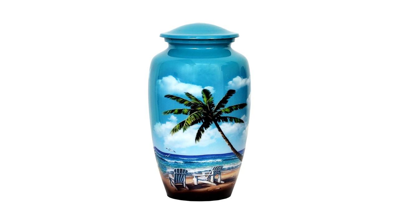 Beach Print Urn Large 3.4 L