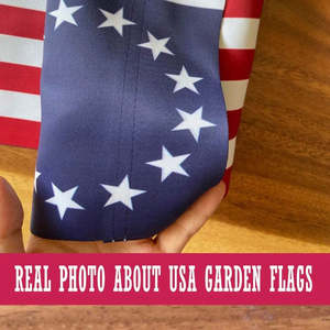 Paquete de 2 Banderas de Jardín Americanas Besty Ross de 12 x 18 - Banderas Ross de 13 Estrellas Patrióticas de Doble Cara, Pequeñas para Decoración de Jardín - Product Image 3