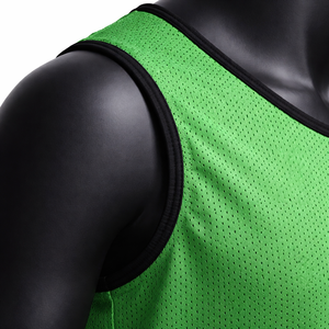 Green Sleeveless Mesh Basketball Jersey Lightweight Breathable Polyester Adult Unisex Regular Fit All Seasons Heat-Transfer - Product Image 4