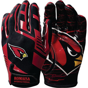 Gants de football américain unisexes à doigts complets de haute qualité Matériau super collant Service OEM Logo personnalisé Formation de marque privée - Product Image 5