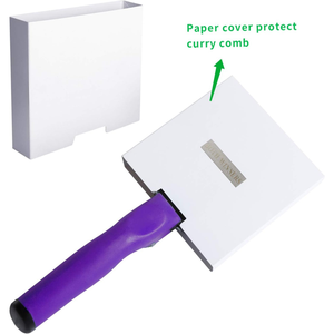 Peigne à curry pour chevaux de qualité supérieure, ergonomique, noir et blanc, avec poignée, dents en acier inoxydable, technologie de rouleau efficace, imperméable - Product Image 4